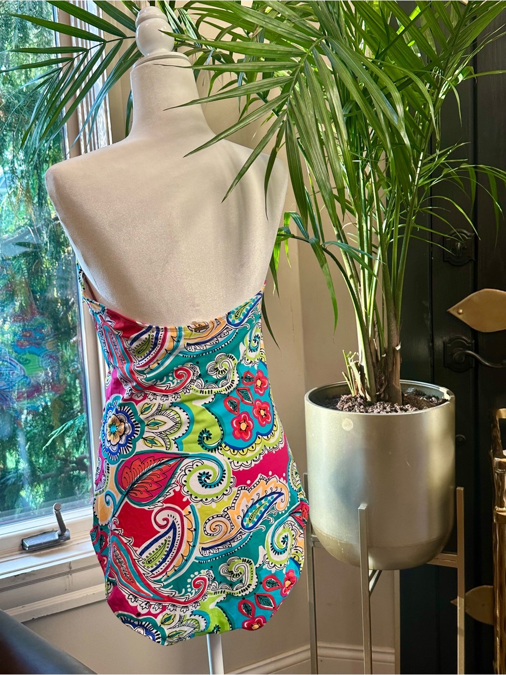 Anne Cole Signature One piece swimwear Multicolor Strapless Ruched Swimsuit 16 - Picture 3 of 9